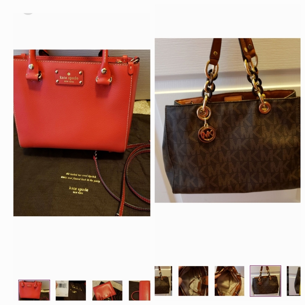 Kate Spade red crossbody bag and Mk bag